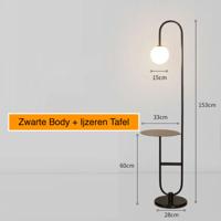 Nordic Luxe Vloerlamp met Marmeren Bijzettafel