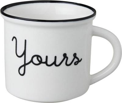 Dutch Rose zwart/wit beker yours wit