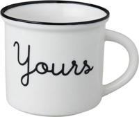 Dutch Rose zwart/wit beker yours wit Dutch Rose zwart/wit beker yours wit