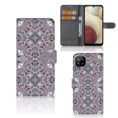 Samsung Galaxy A12 | Bookcase | Flower Tiles