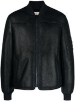 Zadig&Voltaire Leo Shearling Used leather jacket - Bleu - thumbnail