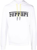 Ferrari hoodie à logo imprimé - Blanc