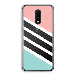 Strepen pastel: OnePlus 7 Transparant Hoesje