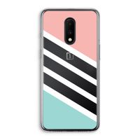 Strepen pastel: OnePlus 7 Transparant Hoesje