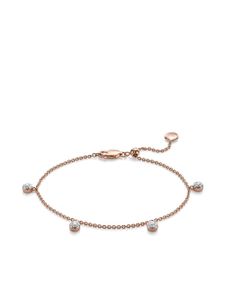 Monica Vinader bracelet Fiji Tiny Button en or rose 18ct orné de diamants