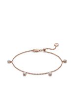 Monica Vinader bracelet Fiji Tiny Button en or rose 18ct orné de diamants