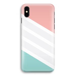 Strepen pastel: iPhone X Volledig Geprint Hoesje