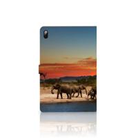 Samsung Galaxy Tab S7 FE | S7+ | S8+ Flip Case Olifanten