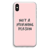 Morning person: iPhone XS Transparant Hoesje