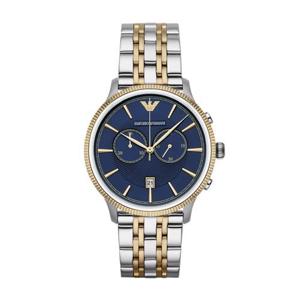 Emporio Emporio Armani AR1847 Alpha Klassiek marineblauw tweekleurig chronograafhorloge met wijzerplaat