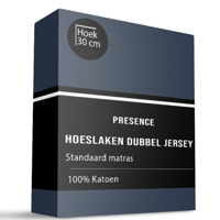 Hoeslaken Katoen Dubbel Jersey 160x200 Cm Ademend Presence - Dekbed-Discounter.nl