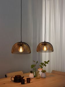 Lucide Mesh hanglamp 106cm 2x E27 zwart