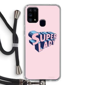 Superlady: Samsung Galaxy M31 Transparant Hoesje met koord