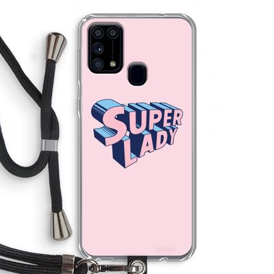 Superlady: Samsung Galaxy M31 Transparant Hoesje met koord