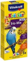 Trio Mix honing/sesam-ei/graszaad-appel/vijgkracker parkiet 3in1 - Vitakraft