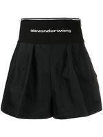 Alexander Wang short à bande logo - Noir