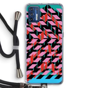 Skew Blush 2: Motorola Moto G9 Plus Transparant Hoesje met koord