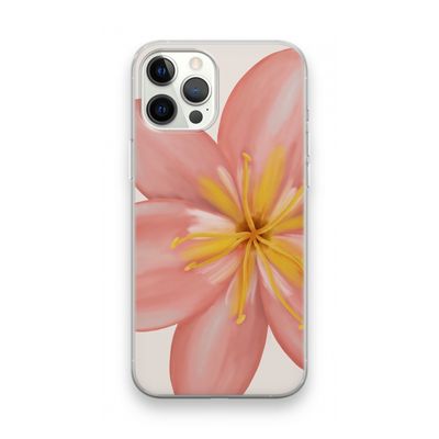 Pink Ellila Flower: iPhone 12 Pro Max Transparant Hoesje