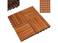 Gardentiles houten tuintegels - terrastegels 30 x 30cm = Pakket van 4 - thumbnail