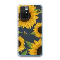 Sunflower and bees: Xiaomi Redmi 10 Transparant Hoesje
