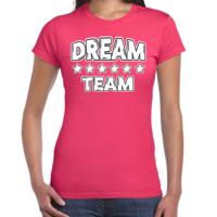 Cadeau Sport T-shirt dames - Dream Team - roze - Team Building - sportkleding voor dames