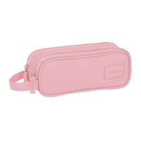 Pennenetui met 2 vakken Safta Roze 21 x 8 x 6 cm