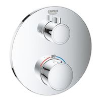 Grohe Grohtherm Inbouwthermostaat - 2 knoppen - rond - chroom 24076000 - thumbnail