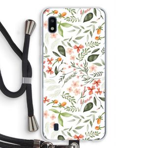 Sweet little flowers: Samsung Galaxy A10 Transparant Hoesje met koord