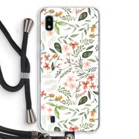 Sweet little flowers: Samsung Galaxy A10 Transparant Hoesje met koord