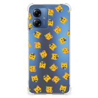 Doorzichtige Silicone Hoesje voor Motorola Moto G14 Katten Emojis Doorzichtige Silicone Hoesje voor Motorola Moto G14 Katten Emojis
