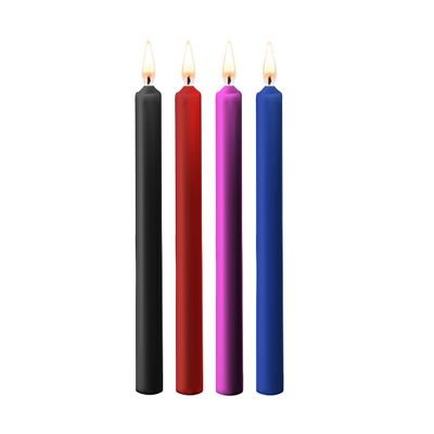 Teasing Wax Candles Large - Parafin - 4-pack - Mixed Colors