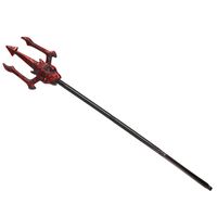 Duivel Trident/drietand vork - 108 cm - rood - plastic - Halloween verkleed accessoires - Feestdecoratievoorwerp