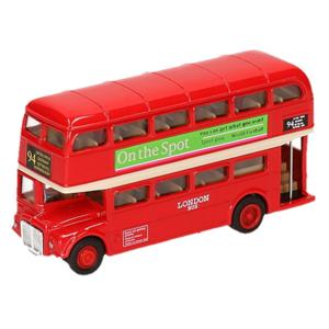 Modelauto London Bus - rood - 12 cm - Engelse auto schaalmodellen