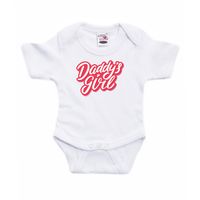 Daddys girl geboorte cadeau romper wit voor babys - thumbnail
