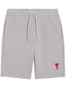 AMI Paris short de sport à logo brodé - Gris