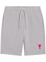 AMI Paris short de sport à logo brodé - Gris - thumbnail