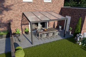 Tijdelijk 15% korting | Verasol Greenline aluminium veranda 400x350 cm polycarbonaatdak Aluminium Verasol