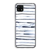 Ink Stripes: Samsung Galaxy A22 5G Transparant Hoesje