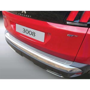 Bumper beschermer passend voor Peugeot 3008 II 2016- Zilver 'Ribbed' GRRBP638S