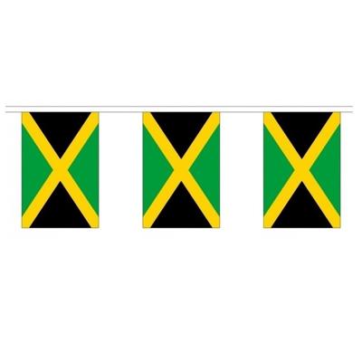 Jamaica vlaggetjes vlaggenlijn - 300 cm - landen slingers versiering - polyester