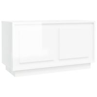 vidaXL Tv-meubel 80x35x45 cm bewerkt hout hoogglans wit