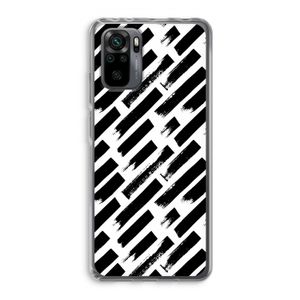 Zwarte vegen: Xiaomi Redmi Note 10 Pro Transparant Hoesje