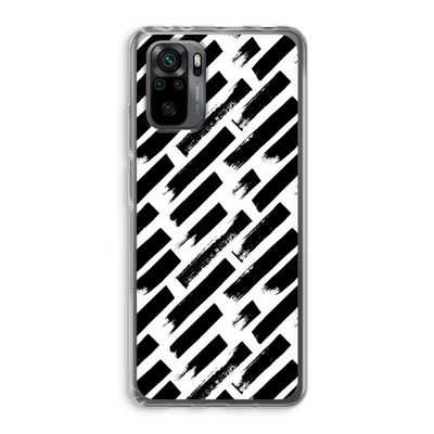 Zwarte vegen: Xiaomi Redmi Note 10 Pro Transparant Hoesje