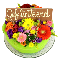 Bloementaart bezorgen chocolade reep