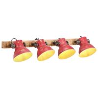 VidaXL Wandlamp 25 w e27 90x25 cm verweerd rood