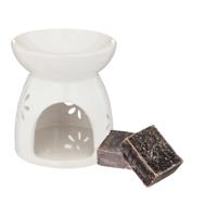 Amberblokjes/geurblokjes cadeauset - ylang ylang geur - inclusief geurbrander - Geurbranders