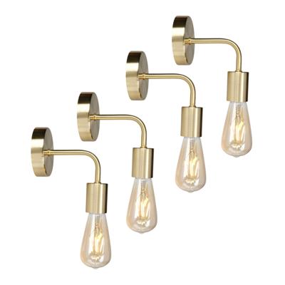 Ostaria Wandlamp - 4x - goud - metaal - chique - E27 - binnen / woonkamer Ostaria Wandlamp - 4x - goud - metaal - chique - E27 - binnen / woonkamer