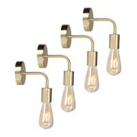 Ostaria Wandlamp - 4x - goud - metaal - chique - E27 - binnen / woonkamer