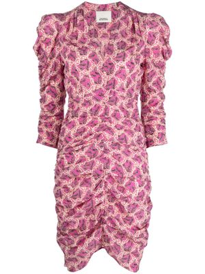 ISABEL MARANT robe Celina à imprimé graphique - Rose