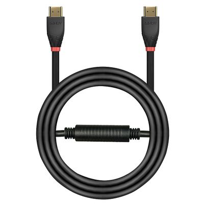 LINDY 41074 HDMI-kabel Aansluitkabel HDMI-A-stekker, HDMI-A-stekker 25.00 m Zwart 4K UHD